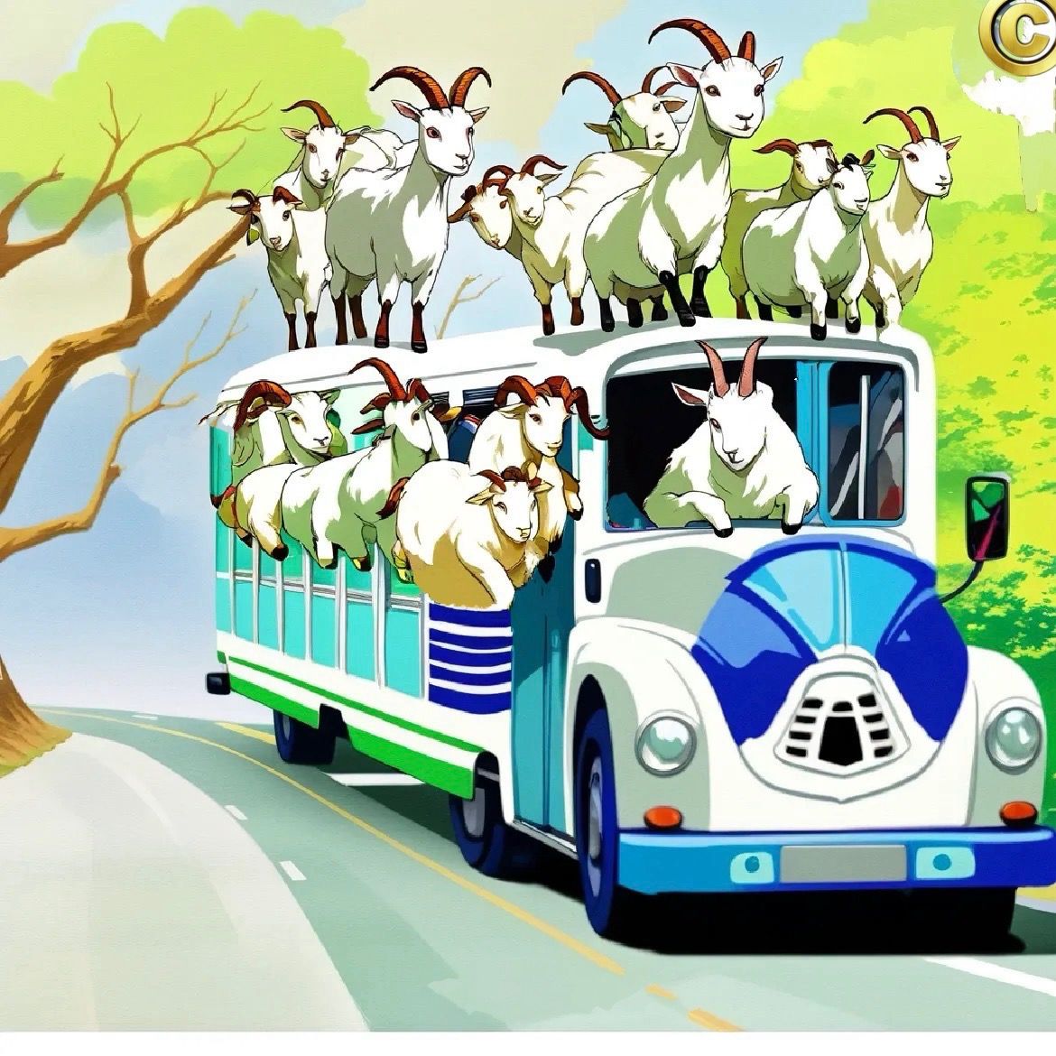 Courtesy of Peter Funge, Landudno Land Train and the Goats